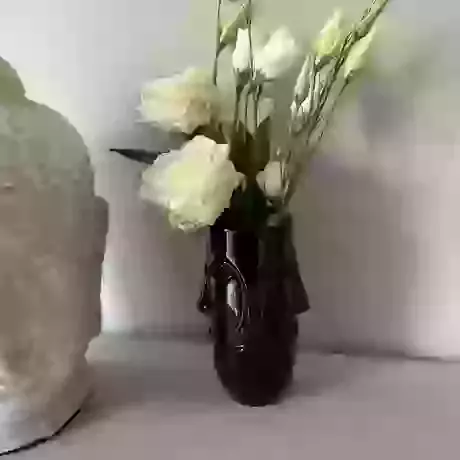 Face Black Vase 